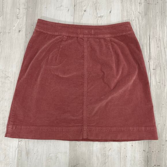 Madewell Pink Double Zip Front Faux Velvet Tight Above Knee Mini Skirt 4 - Picture 2 of 9